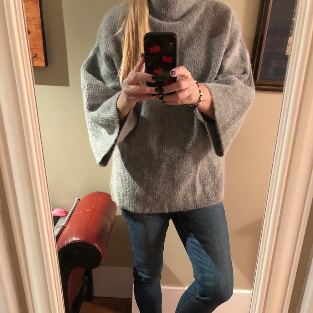 Grey wool/mohair sweater.